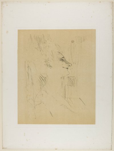 Yvette Guilbert—Soûlarde, from Yvette Guilbert by Henri de Toulouse-Lautrec