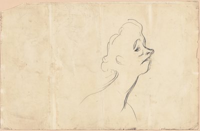 Yvette Guilbert (recto) Three-Quarter Length Study of Yvette Guilbert (verso) by Henri de Toulouse-Lautrec