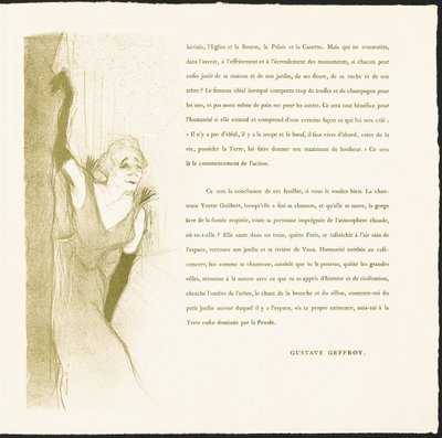 Yvette Guilbert by Henri de Toulouse-Lautrec