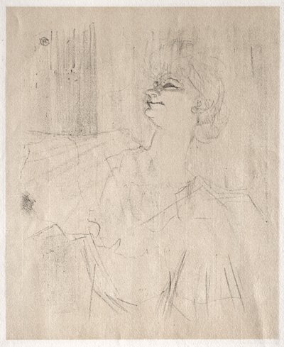 Yvette Guilbert: At Ménilmontant, by Bruant by Henri de Toulouse-Lautrec