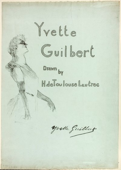 Yvette Guilbert on Stage, from Yvette Guilbert by Henri de Toulouse-Lautrec