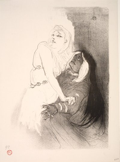 At the Renaissance, Sarah Bernhardt in Phèdre by Henri de Toulouse Lautrec