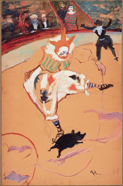 At the Circus Fernando: Medrano with a Piglet by Henri de Toulouse Lautrec
