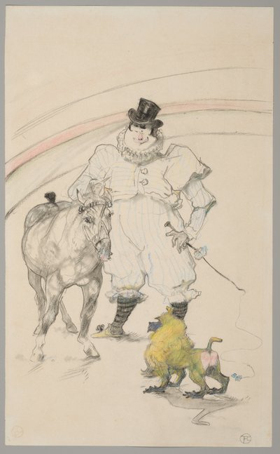 At the Circus: Trained Pony and Baboon by Henri de Toulouse Lautrec
