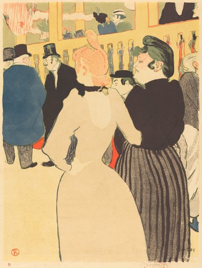 At the Moulin Rouge, La Goulue and Her Sister, 1892 by Henri de Toulouse Lautrec