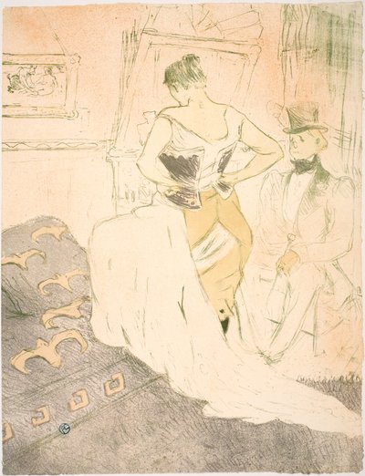 Woman in Corset, Conquest of Passage by Henri de Toulouse Lautrec