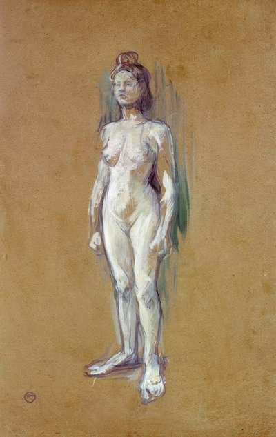 Standing Nude Woman, Front View by Henri de Toulouse Lautrec