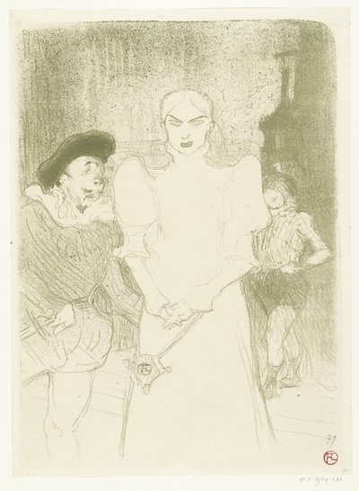 Portrait of Actress Rose Caron in Her Role as Marguerite in Faust at the Opera in Paris by Henri de Toulouse Lautrec