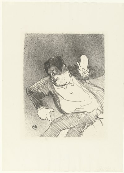 Portrait of Comedian Caudieux Dancing in Petit Casino by Henri de Toulouse Lautrec