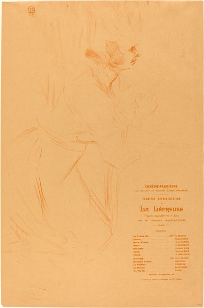 Program for "La lepreuse" by Henri de Toulouse Lautrec