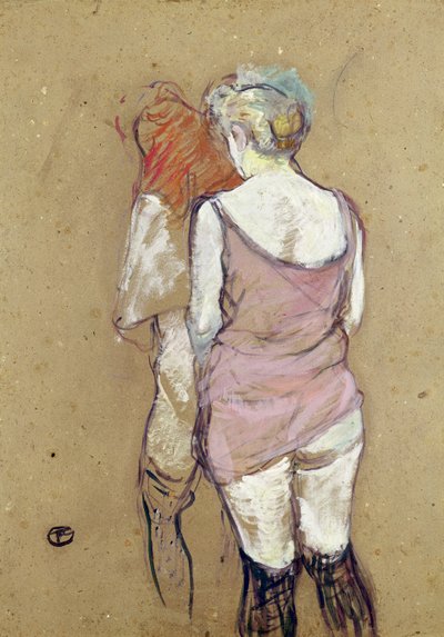 Two Semi-Nude Women at the Maison de la Rue des Moulins by Henri de Toulouse Lautrec