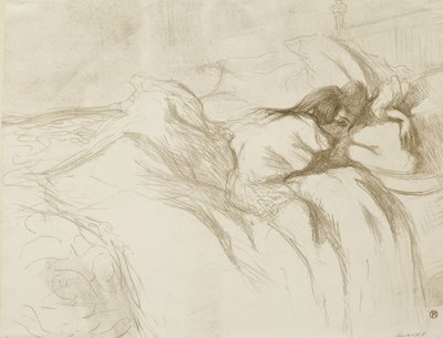 Woman Reclining - Waking Up by Henri de Toulouse Lautrec