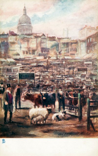 Old London: Old Smithfield Market by Henrie Pitcher