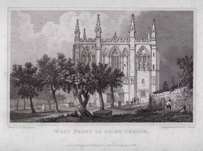 West Front of Selby Church by Henry (after) Gastineau