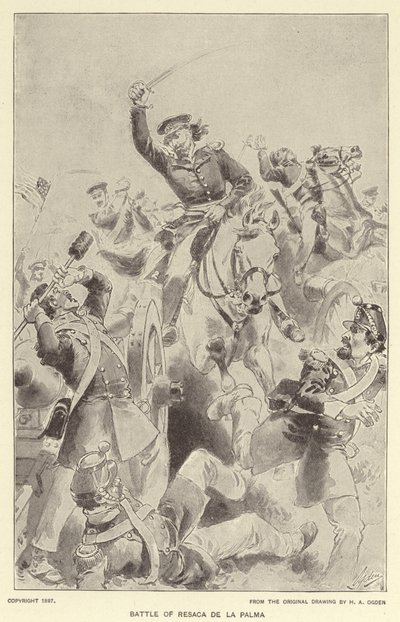 Battle of Resaca de la Palma by Henry Alexander (after) Ogden