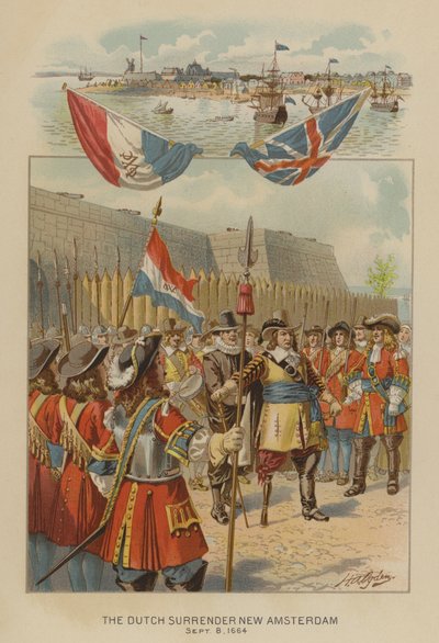 The Dutch surrender New Amsterdam, 8 September 1664 by Henry Alexander (after) Ogden