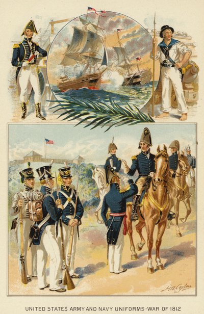 United States Army and Navy Uniforms, War of 1812 by Henry Alexander (after) Ogden