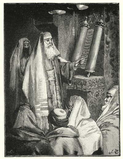 A Rabbi Reading the Scroll of the Law by Henry Andrew Harper