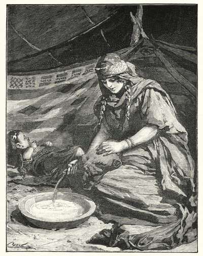 Interior of Bedouin tent by Henry Andrew Harper