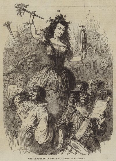 The Carnival in Paris by Henry Augustin Valentin
