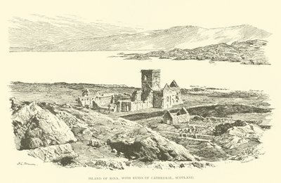 Island of Iona, with Ruins of Cathedral, Scotland by Henry Charles Brewer