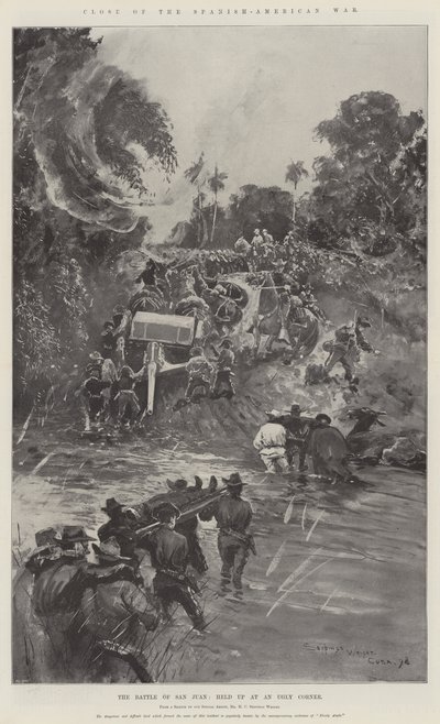 Close of the Spanish-American War, the Battle of San Juan, held up at an Ugly Corner by Henry Charles Seppings Wright