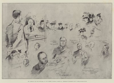 Dr Jameson and his Officers at Bow Street, Tuesday, 10 March, Sergeant Drummond Hay under Examination by Henry Charles Seppings Wright
