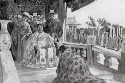 Han Yu presenting his Memorial by Henry Charles Seppings Wright