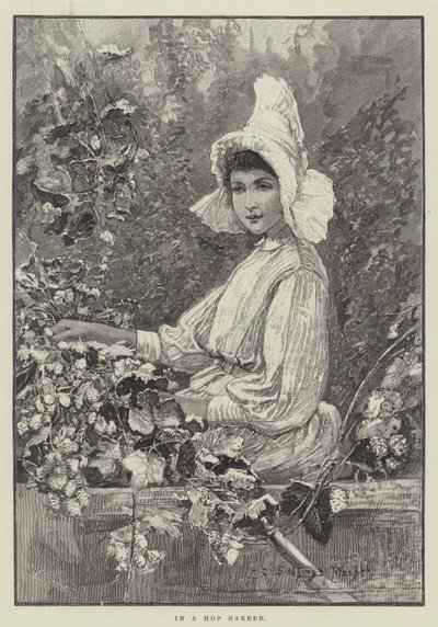 In a Hop Garden by Henry Charles Seppings Wright