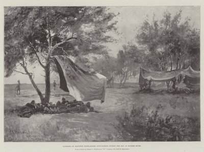 Outposts of Seaforth Highlanders Bivouacking during the Day at Modder River by Henry Charles Seppings Wright