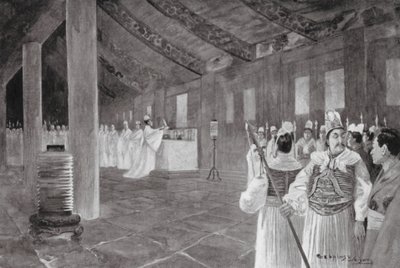 Removing a Tablet from a Confucian Temple by Henry Charles Seppings Wright