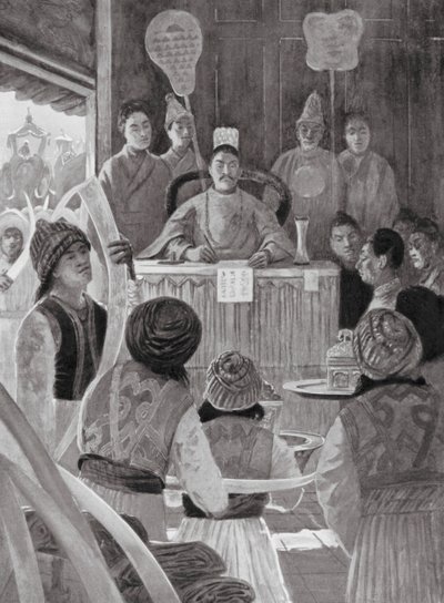 Siamese Envoys Paying Tribute to the Emperor of China by Henry Charles Seppings Wright