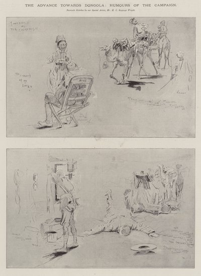 The Advance towards Dongola, Humours of the Campaign by Henry Charles Seppings Wright