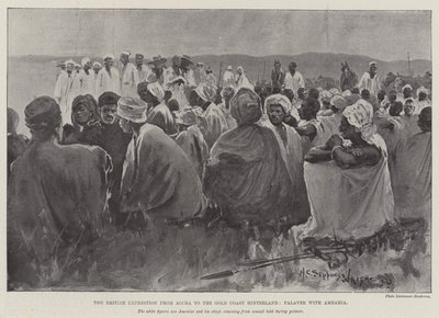 The British Expedition from Accra to the Gold Coast Hinterland, Palaver with Amrahia by Henry Charles Seppings Wright
