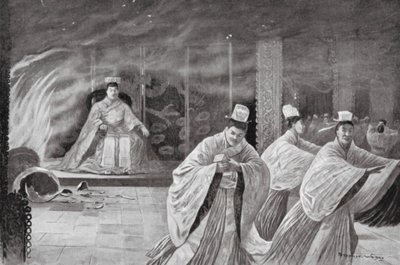 The Emperor Burns Himself in His Palace by Henry Charles Seppings Wright