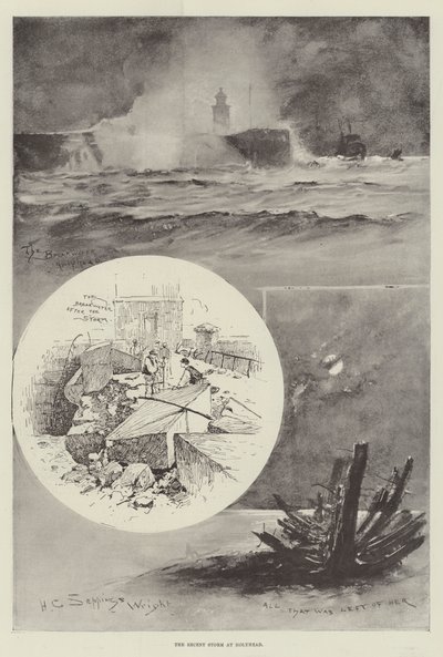 The Recent Storm at Holyhead by Henry Charles Seppings Wright