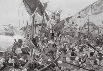 The Sea Fight at Pelusium by Henry Charles Seppings Wright