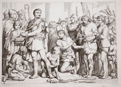 How Hereward Played the Potter and Cheated the King, Illustration from Hereward the Great by Charles Kingsley by Henry Courtney Selous