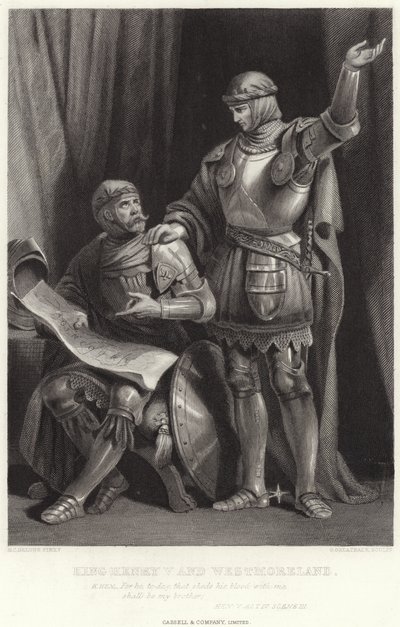 King Henry V and Westmoreland, Act IV, Scene III by Henry Courtney Selous