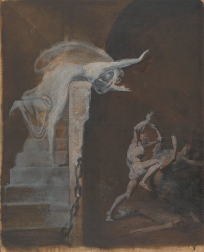 Ariadne Watching the Struggle of Theseus with the Minotaur by Johann Heinrich Füssli
