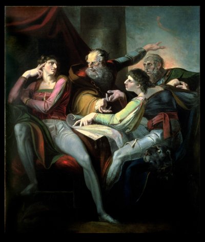 The Dispute between Hotspur, Worcester, Mortimer and Glendower by Johann Heinrich Füssli