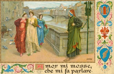 Italian Poet Dante Alighieri and Beatrice Portinari by Henry Holiday