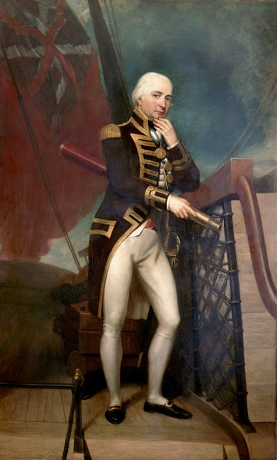 Portrait of Rear Admiral Cuthbert Collingwood, Second in Command to Horatio Nelson at the Battle of Trafalgar by Henry Howard