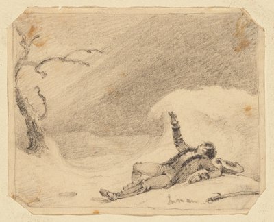 Man in Snow by Henry Inman