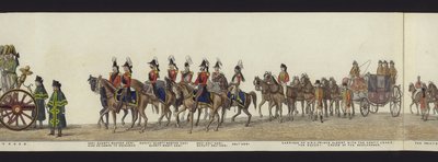 Part of the Panoramic View of the Entire Funeral Procession of Arthur, Duke of Wellington by Henry Jr and Sala Alken