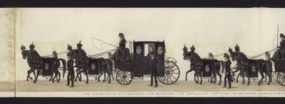Part of the Panoramic View of the Entire Funeral Procession of Arthur, Duke of Wellington by Henry Jr and Sala Alken