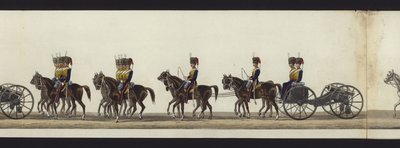 Part of the Panoramic View of the Entire Funeral Procession of Arthur, Duke of Wellington by Henry Jr and Sala Alken