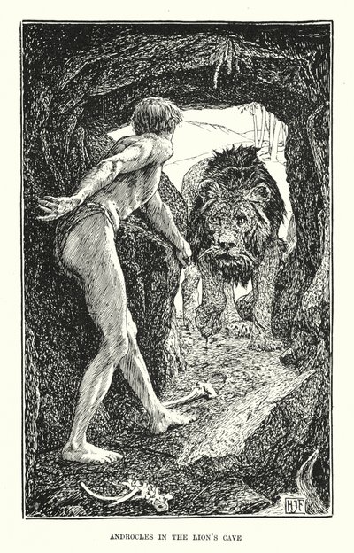 Androcles in the lion