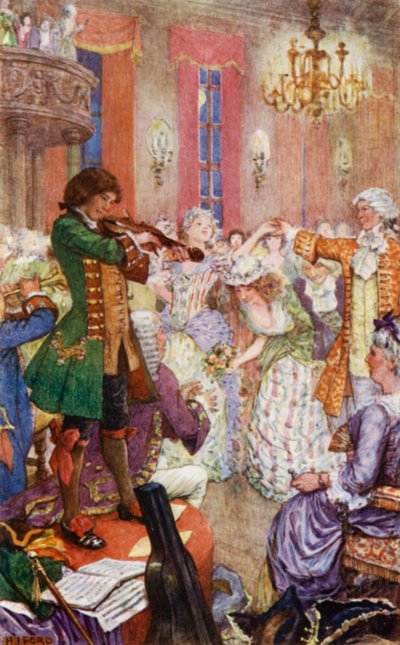 Blind Jack Plays His Fiddle at the Assembly Balls by Henry Justice Ford