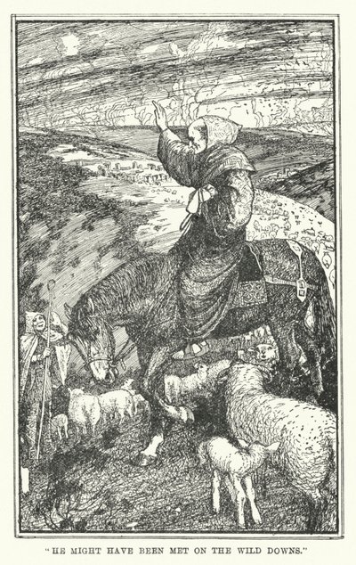 He might have been met on the wild downs by Henry Justice Ford